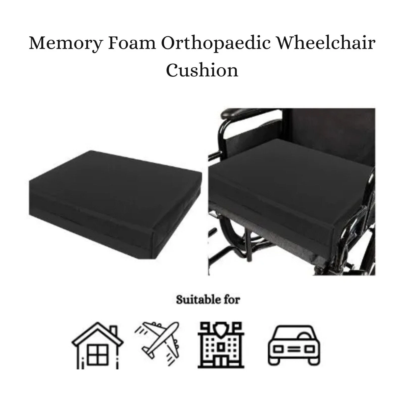 Pressure Relief Memory Foam Wheelchair Seat