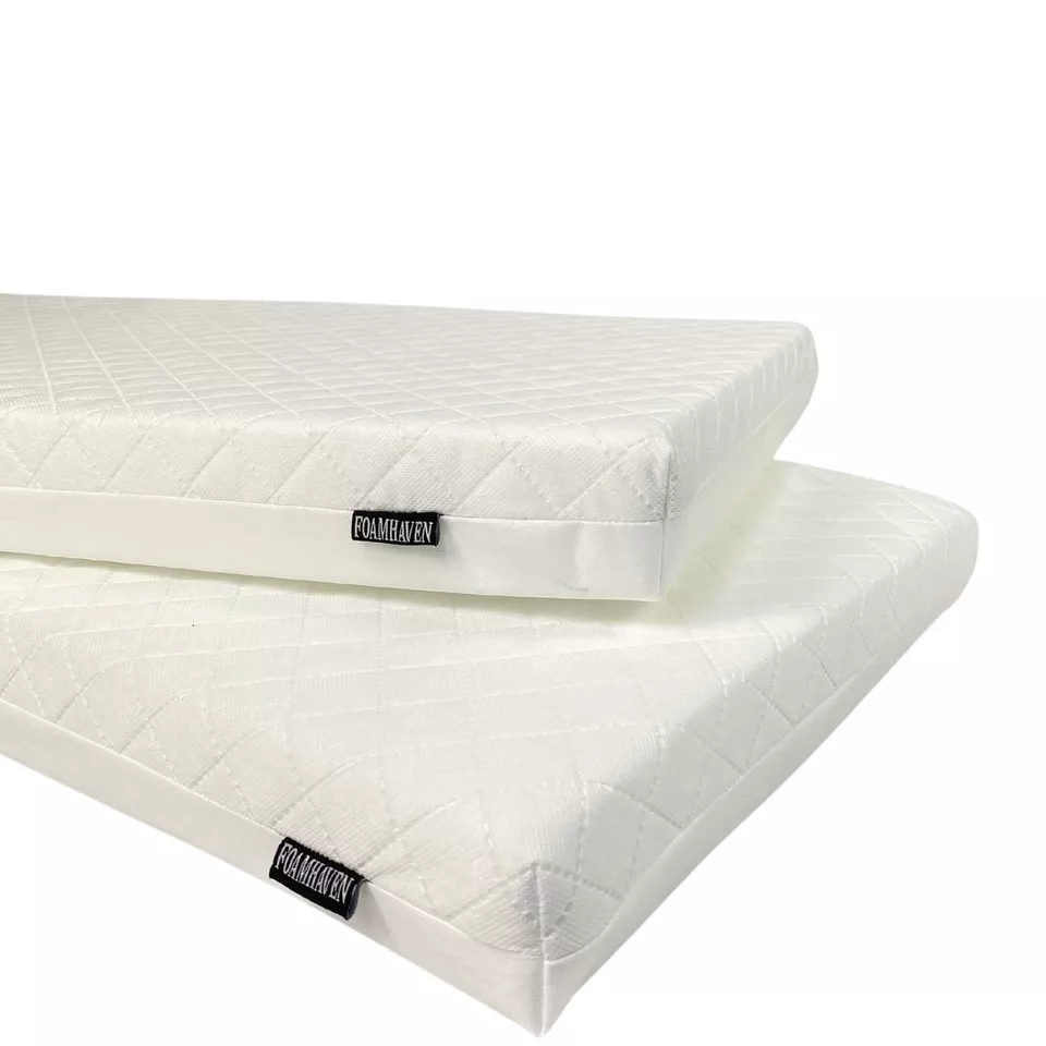 Cot bed Foam Mattress with Quilted Removable Zipped cover 140x70cm, 120x60cm - Image 5