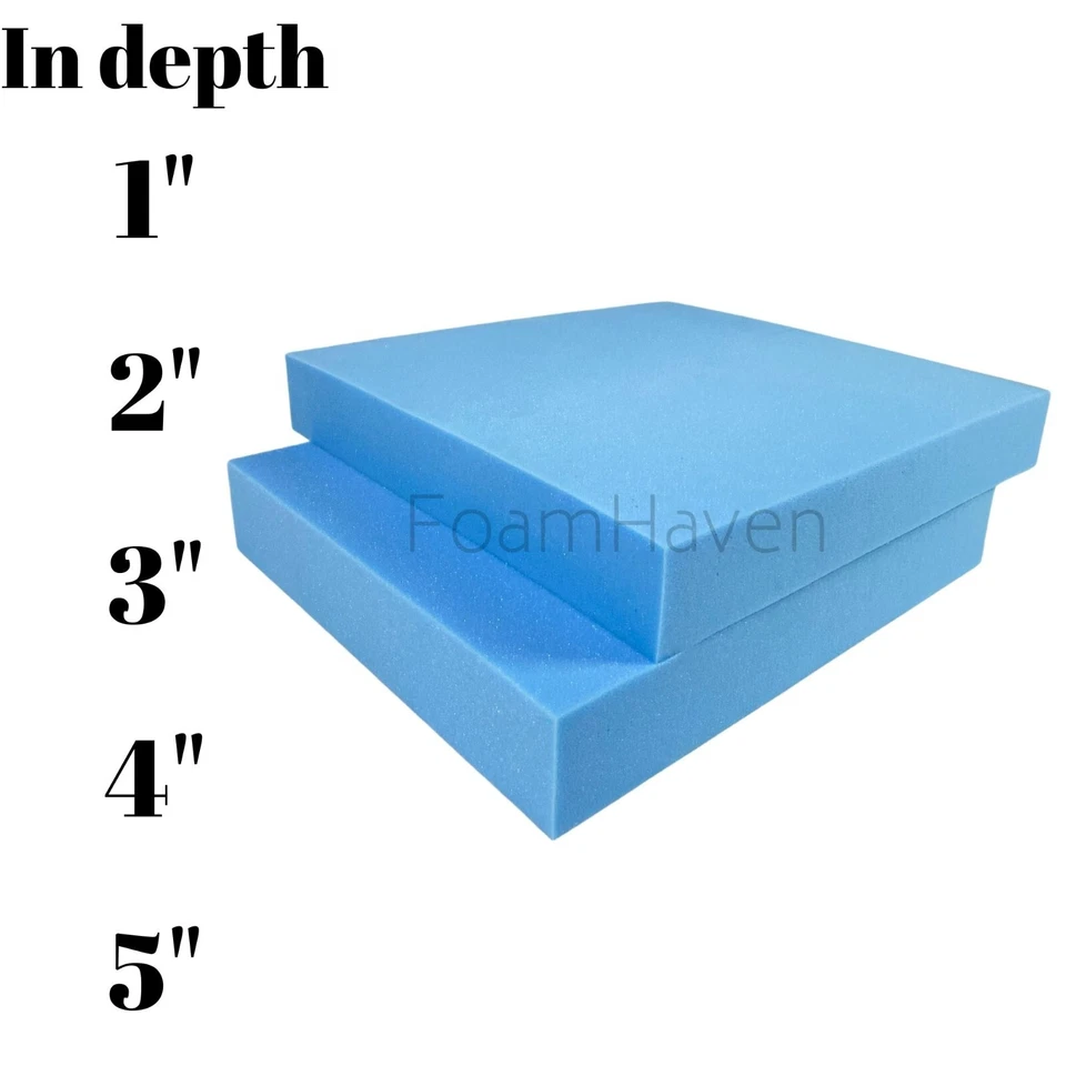 High Density Upholstery Foam, Cut to Size Replacement Sofa Sheet 1" 2" 3" 4" 5" - Image 4